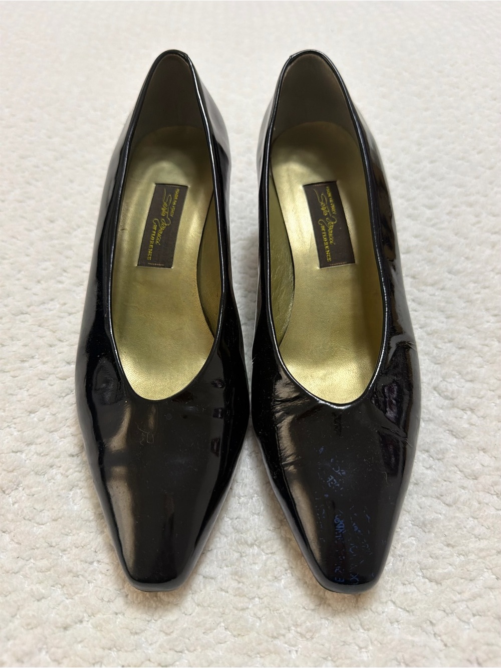 Vintage Sesto Meucci Black Patent Leather Pump Heels Women’s Size 9